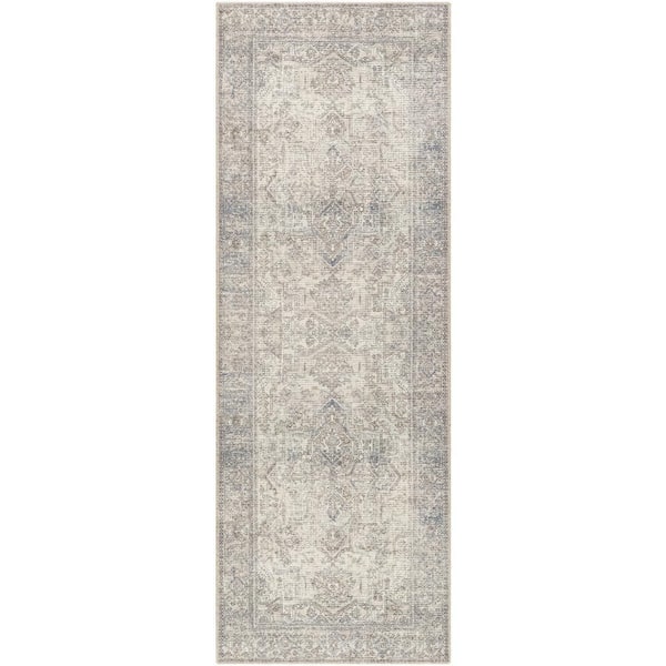 Becki Owens Margot Light Grey Oriental 3 ft. x 7 ft. Indoor Runner Area Rug