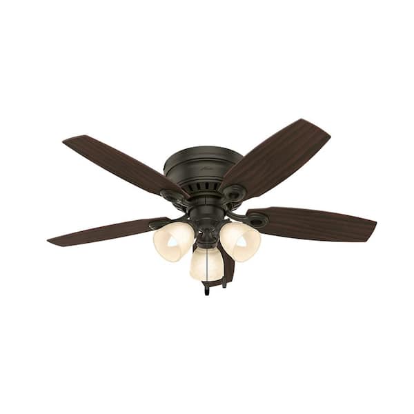 Hunter Hatherton 46 in. Indoor New Bronze Ceiling Fan with Light Kit