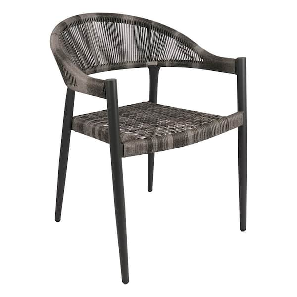 NewTechWood Woven Noir Outdoor Dining Chair OD-ROC-830-MB - The Home Depot