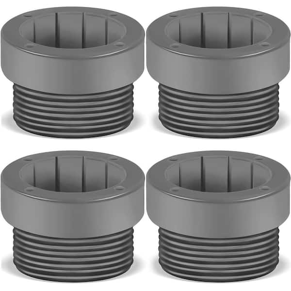 Angel Sar Pool Umbrella Pole Stabilizer Adapter for Outdoor Patio Deck 1 3/4 in. Umbrellas Insert, Gray (4-Pack)