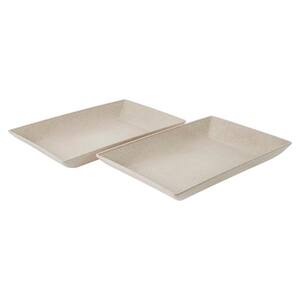 EVO Sustainable Goods White Eco-Friendly Wood-Plastic Composite Serving Dish Set (Set of 2)