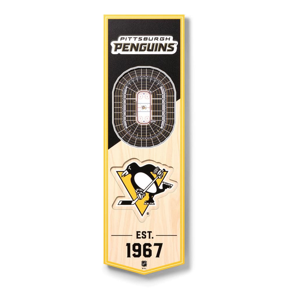 YouTheFan NHL Pittsburgh Penguins 6 in. x 19 in. 3D Stadium