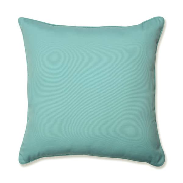 Pillow Perfect Solid Blue Square Outdoor Square Throw Pillow