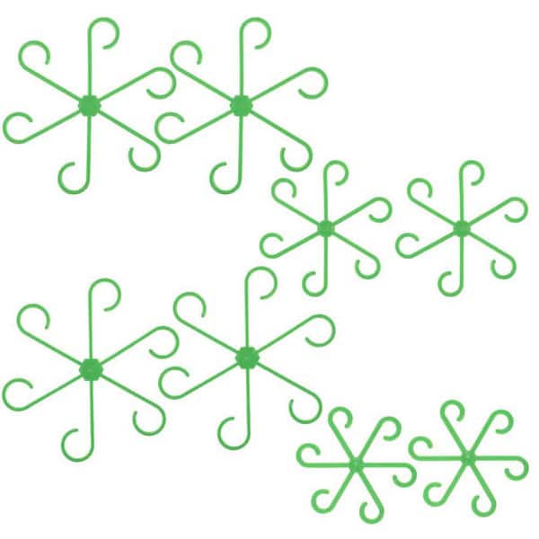 .N/A 8-Pieces Green Plastic Plant Stem Support Stakes for Indoor and Outdoor Use