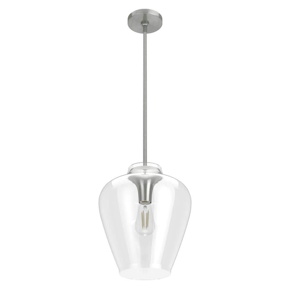 Vidria Minimalist 12" Brushed Nickel LED Pendant Light