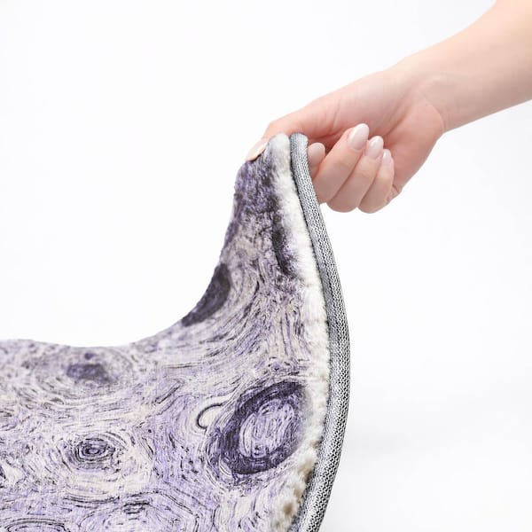Dream Shag Premium Machine Washable Abstract ADS579 Purple 9 ft. x 12 ft. Area Rug