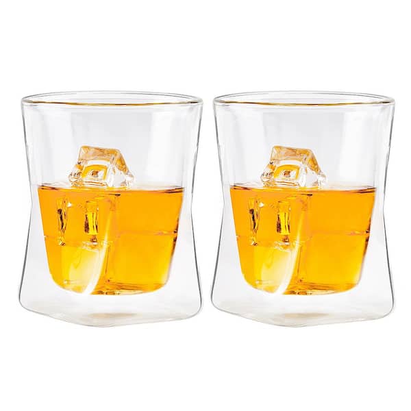 Ozeri Moderna Artisan Series 10 oz. Double Wall Whiskey Glasses (Set of 2)