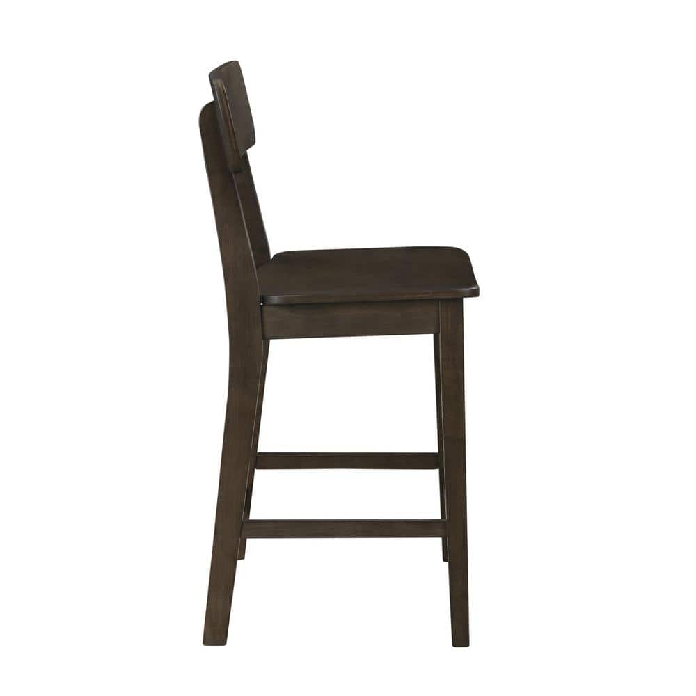 Torino Carbonite Finish Wood Counter Height Barstool