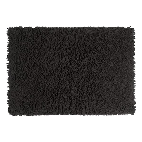 HOME WEAVERS INC Shaggy Lux Bath Rug 100% Cotton Bath Rugs Set, 24x36 Rectangle, Brown