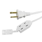 12 ft. 16/2 Cube Tap Extension Cord, White
