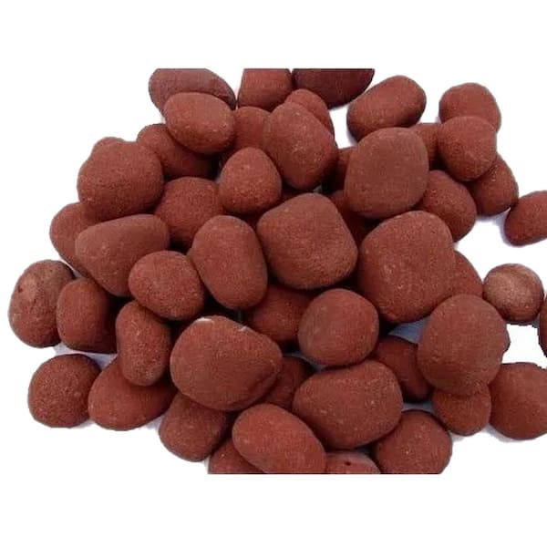 Ashman Online Ashman's 0.5-1.5 in. Small Prem Red Stones Solar 20 lbs. - Pack for Garden, Pathway Decor, Aquarium and Water fountains