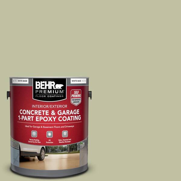 BEHR PREMIUM 1 gal. #S370-3 Sage Brush Self-Priming 1-Part Epoxy Satin Interior/Exterior Concrete and Garage Floor Paint