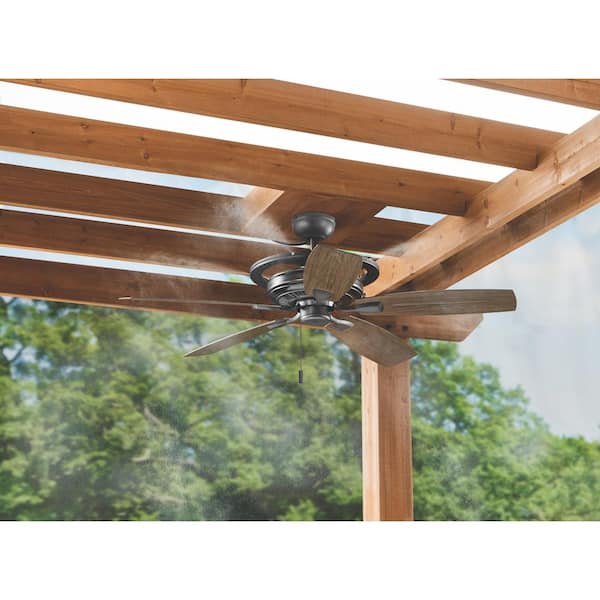 52 in. Misting Fan Outdoor Only Natural Iron Ceiling Fan