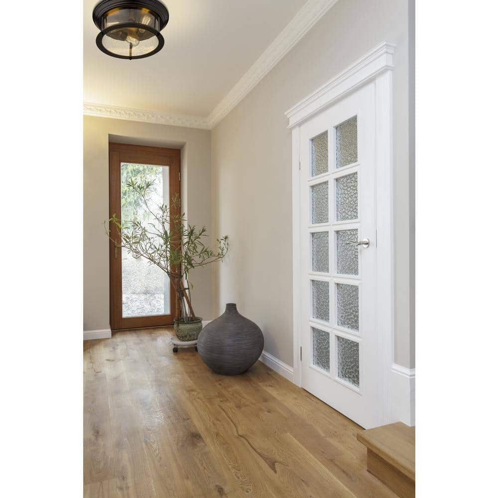 Bronze and Glass 3-Light Flush Mount Ceiling Fixture