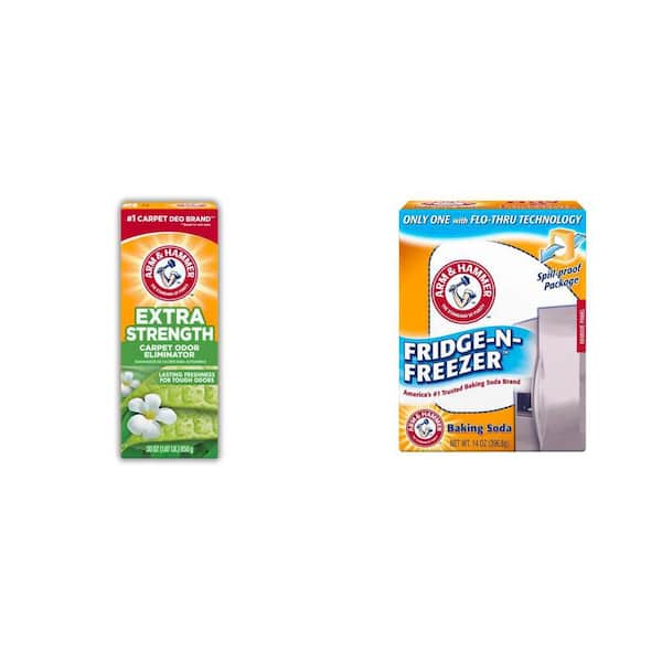 30 oz. Carpet Odor Eliminator, Extra Strength and 14 oz. Baking Soda Fridge-n-Freezer Odor Absorber Combo