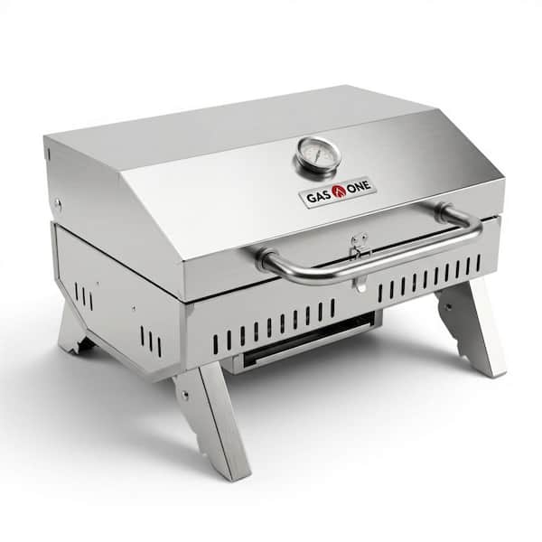 Portable 18 in. Tabletop Propane Grill in Stainless Steel