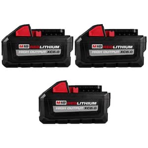 M18 18-Volt Lithium-Ion High Output XC 8.0 Ah Battery (3-Pack)