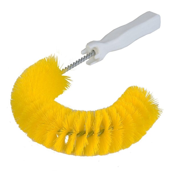 Carlisle 11.5 in. Clean-in-Place Yellow Hook Scrub Brush (Case of 12)