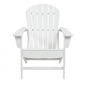 JUSKYS Weather Resistant White Recycled Plastic Outdoor Patio Adirondack  Chair (Set of 4) CYWT003 - The Home Depot