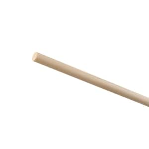 Pine Round Dowel - 48 in. x 0.5 in. - Sanded and Ready for Finishing - Versatile Wooden Rod for DIY Home Projects