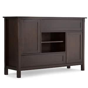 Sidney 54 in. Dark Chestnut Brown Wood TV Stand with 2 Drawer Fits TVs Up to 60 in. with Storage Doors