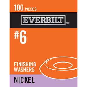 #6 Nickel Plated Finishing Washer (100-Piece)