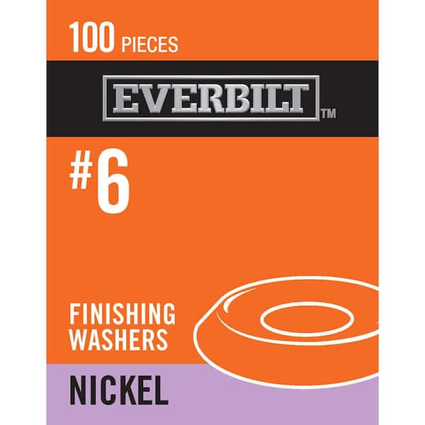 Everbilt #6 Nickel Plated Finishing Washer (100-Piece)