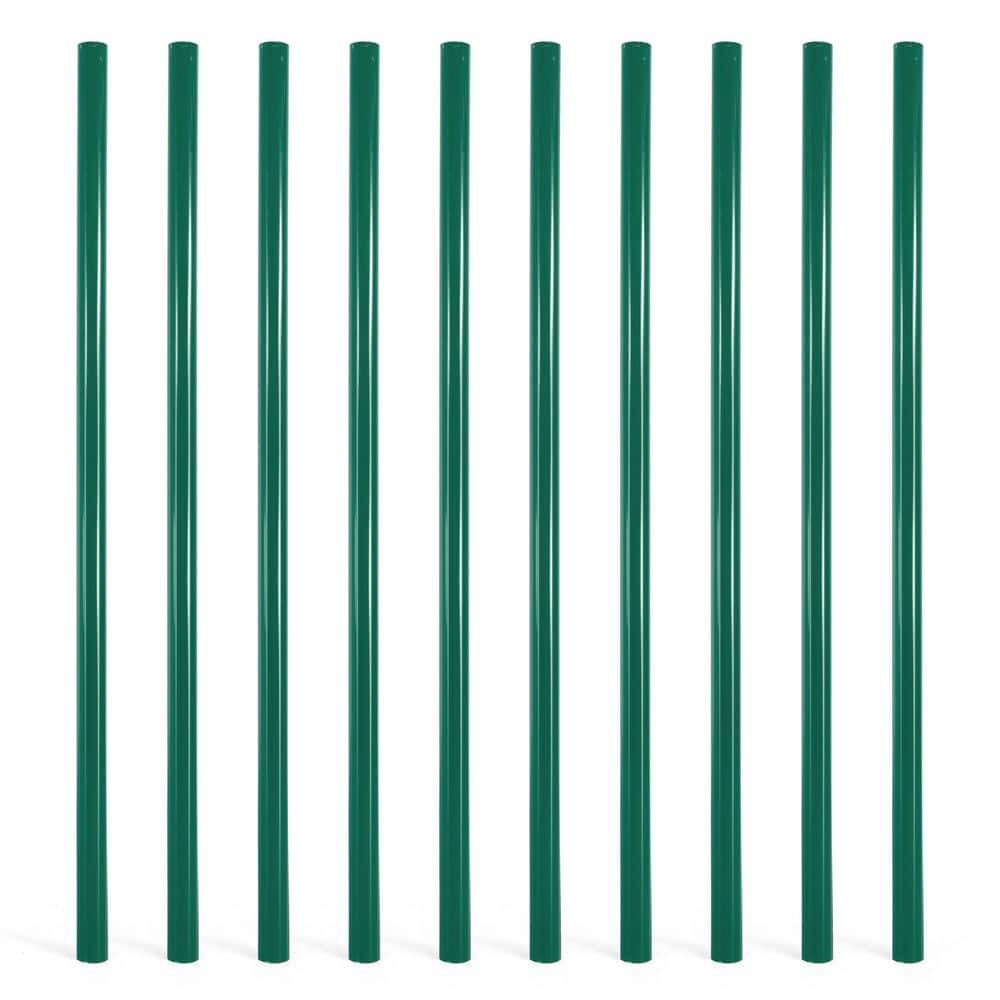 Green Galvanized 1-7/8 in. x 1-7/8 in. x 6 ft. Steel Line Chain Link Fence Post (10 Pack) price history on PriceWatchPro