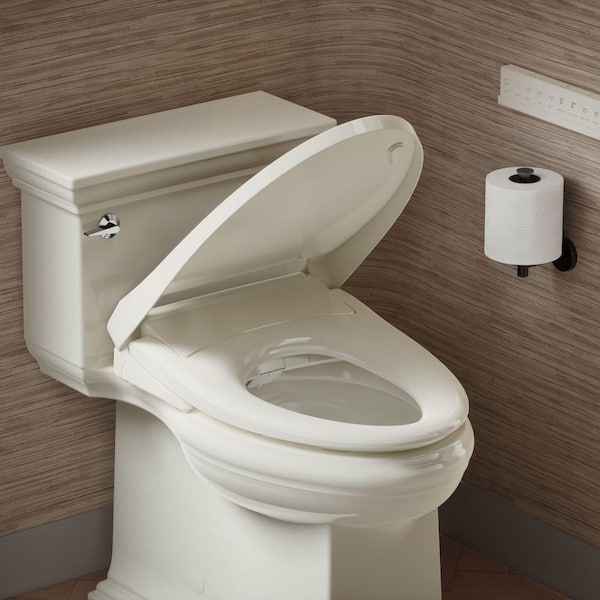 Purewash E930 Elongated Electric Plug-In Bidet Toilet Seat with Remote Control in Biscuit