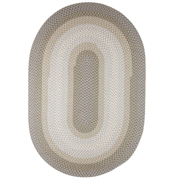 Pioneer Frosty Multi 8 ft. x 11 ft. Oval Indoor/Outdoor Braided Area Rug