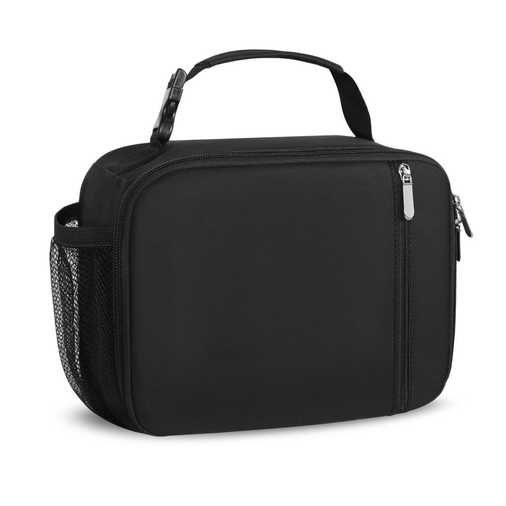 Black Reusable Lunch Bag Set of 1, Durable and Insulated for Kids