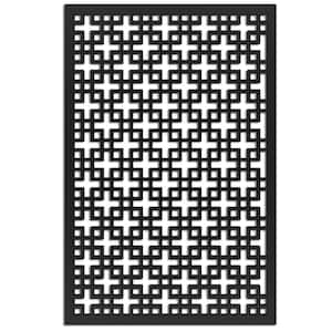 Acurio Latticeworks Square 4 ft. x 32 in. Black Vinyl Decorative