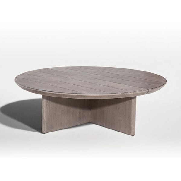 Sereno Round Gray Aluminum Outdoor Coffee Table