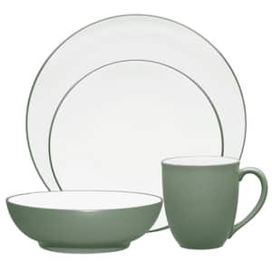 Colorwave Green 4-Piece (Green) Stoneware Coupe Place Setting, Service for 1