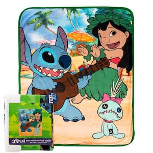 Lilo and Stitch Tropical Mix Multi-colored Silk Touch Sherpa Throw Blanket