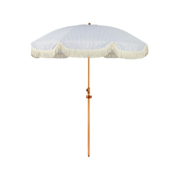 SenQWFa 6.5 in. Patio Umbrella Fringe Beach Outdoor Tilting