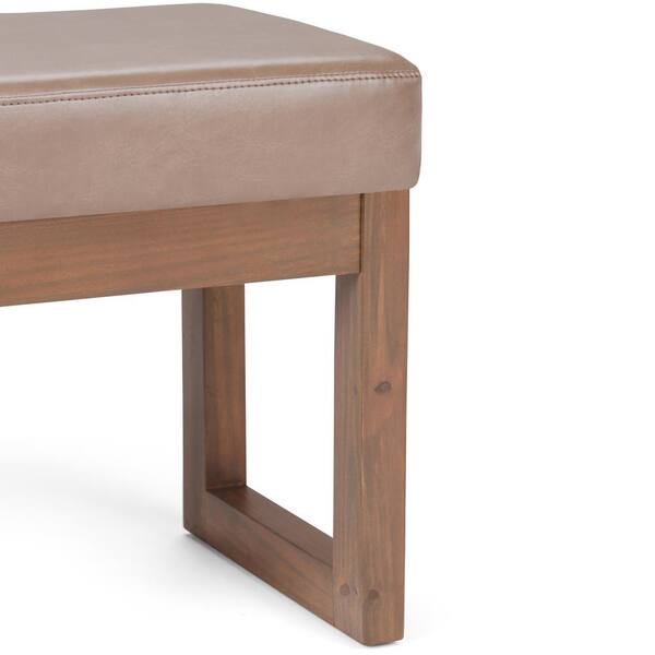 Simpli Home Milltown Ottoman Bench Large Ash Blonde