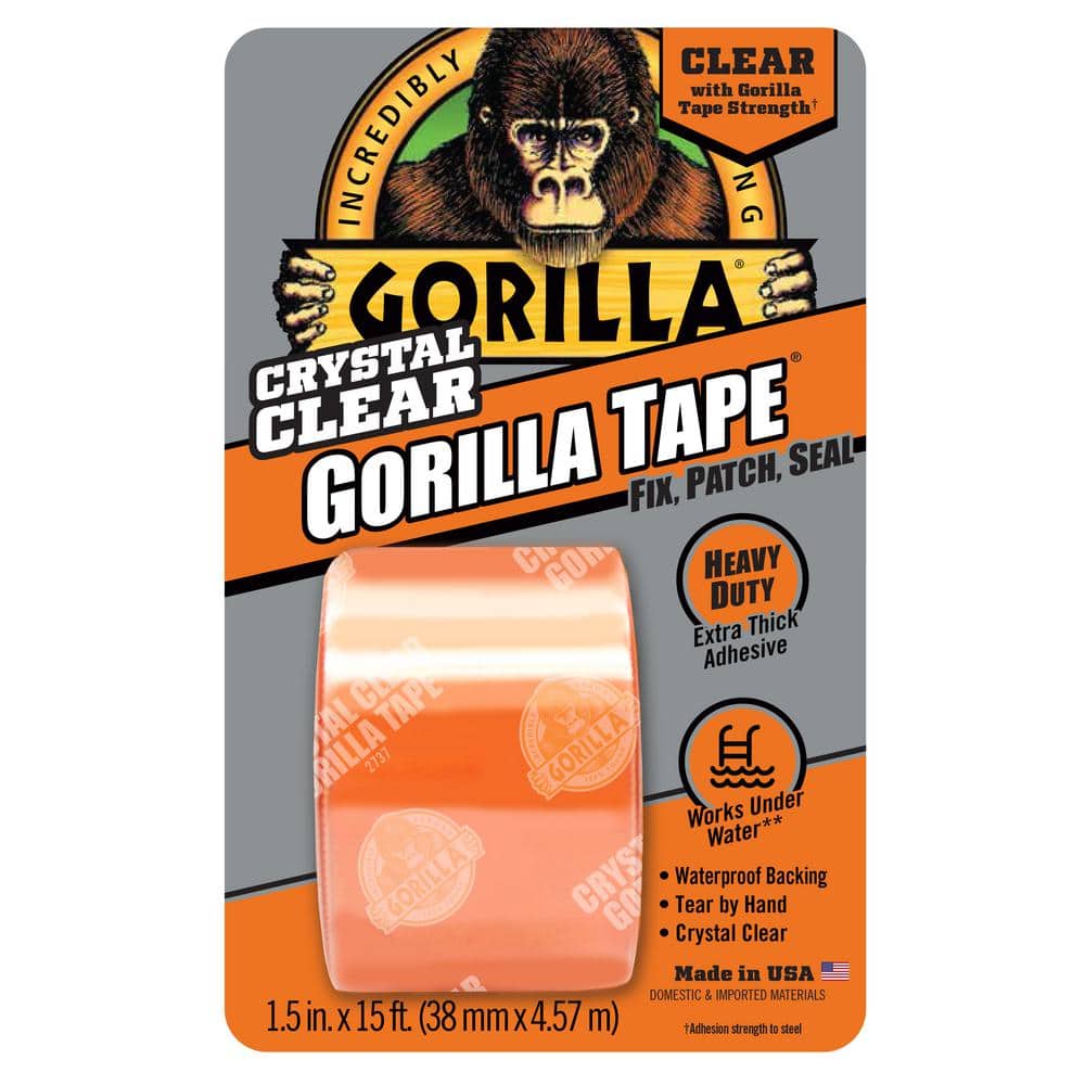 Gorilla 1 in. x 1.67 yds. Tough and Clear Mounting Anti-Slip Double Sided  Tape 6065003 - The Home Depot