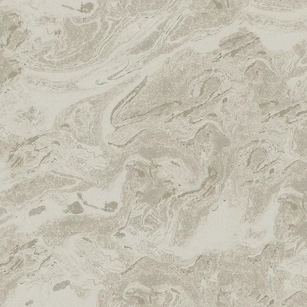 Advantage Reyne Taupe Marble Paper Strippable Roll (Covers 57.8 sq. ft.)