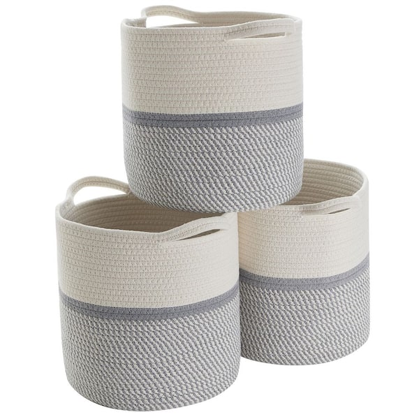 https://images.thdstatic.com/productImages/44e3ece6-4be6-41d6-abfd-11fb72b10fbe/svn/white-gray-storage-baskets-3pk-cot-rope-11x11-white-gray-64_600.jpg