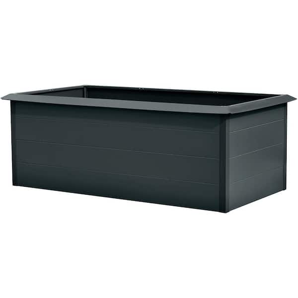 Hanover Galvanized Steel Open-Base Raised Garden Bed with Slug Border Protector
