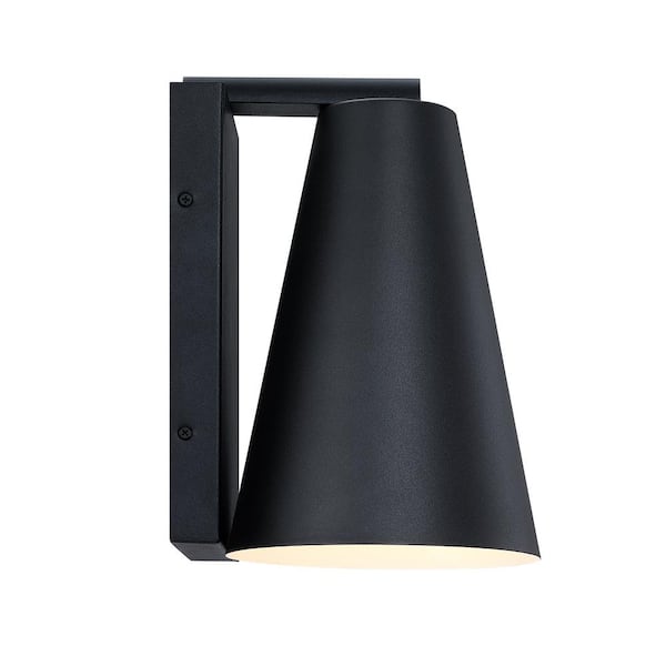 Designers Fountain - Cedar Mist Black Dark Sky 1-Light Outdoor Line Voltage Hardwired Porch Light Wall Sconce with No Bulbs Included