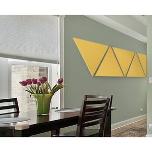 Paintable White Fabric Triangle 24 in. x 24 in. x 24 in. Sound Absorbing Acoustic Panels (2-Pack)