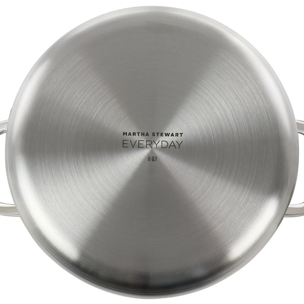MARTHA STEWART EVERYDAY Lily Pond 2.2 qt. 8.8 Cups Stainless Steel