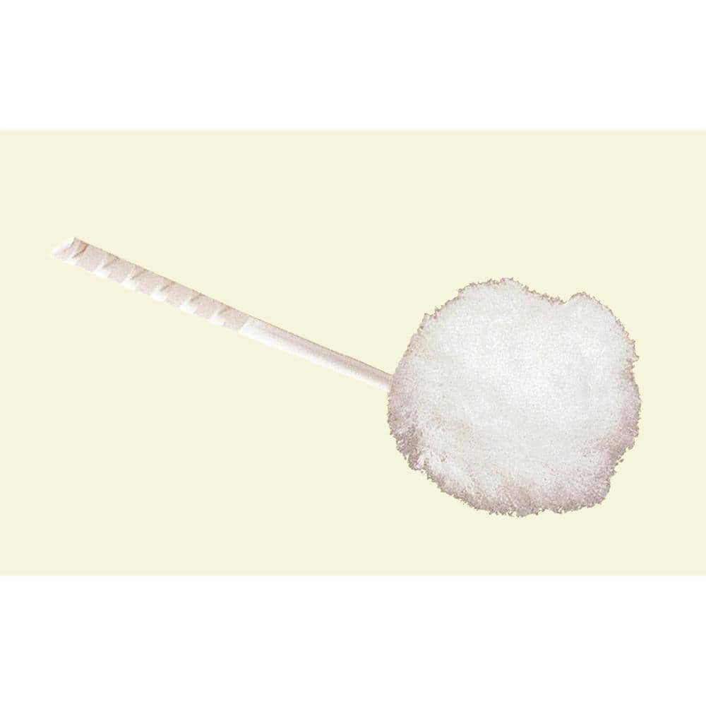 White Polypropylene Toilet Bowl Mop with Synthetic Fiber Head