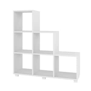 Cascavel 36.22 in. W x 11.41 in. D Sophisticated White Stair Cubby Shelf