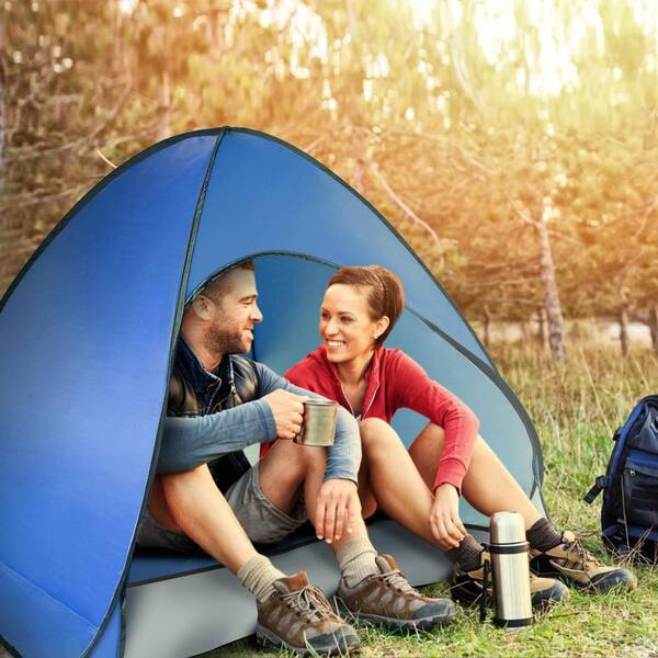 ATENGNES Blue 2-Person/3-Person Outdoor Portable Pop Up