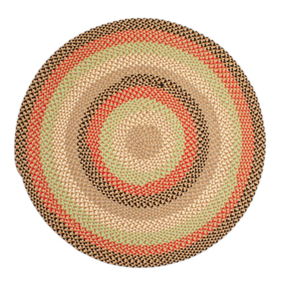 Plymouth Round 4 ft. Earthtone Geometric Farmhouse Area Rug price history on PriceWatchPro