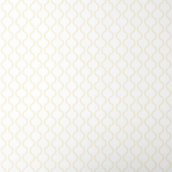 The Company Store Chateau Ogee Pale Yellow Non-Pasted Wallpaper Roll (Covers Approx. 52 sq. ft.)