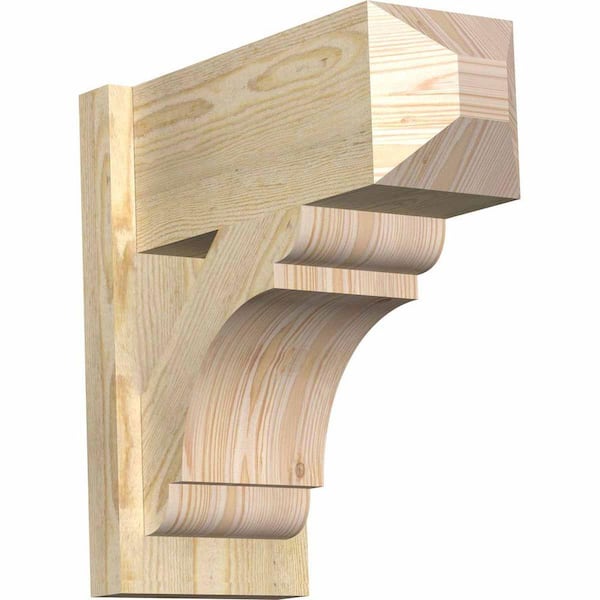 Ekena Millwork 8 in. x 18 in. x 18 in. Olympic Craftsman Rough Sawn Douglas Fir Outlooker